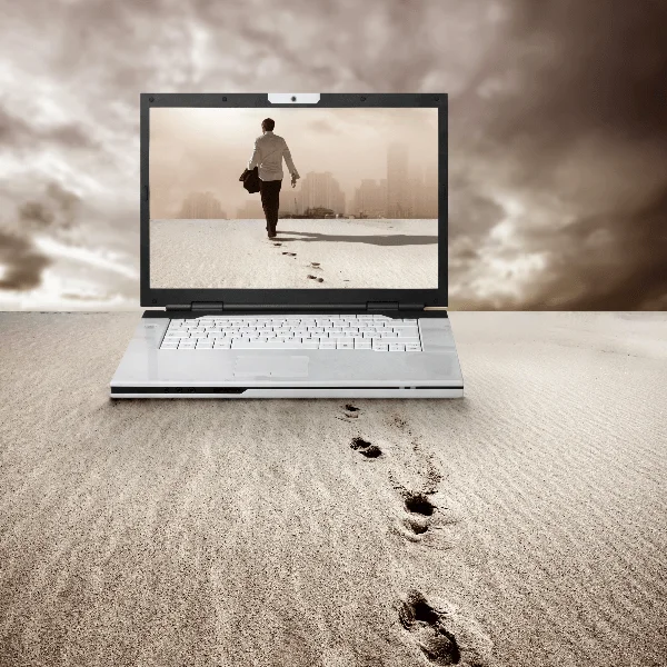 digital footprint illustration
