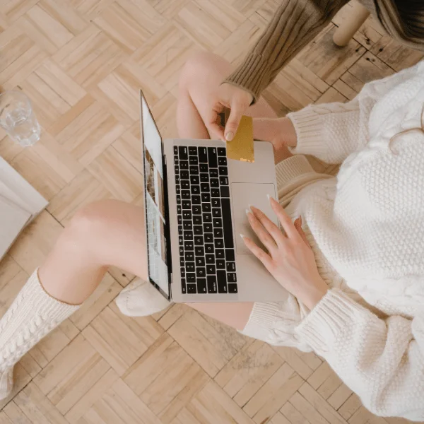 Woman doing online shopping
