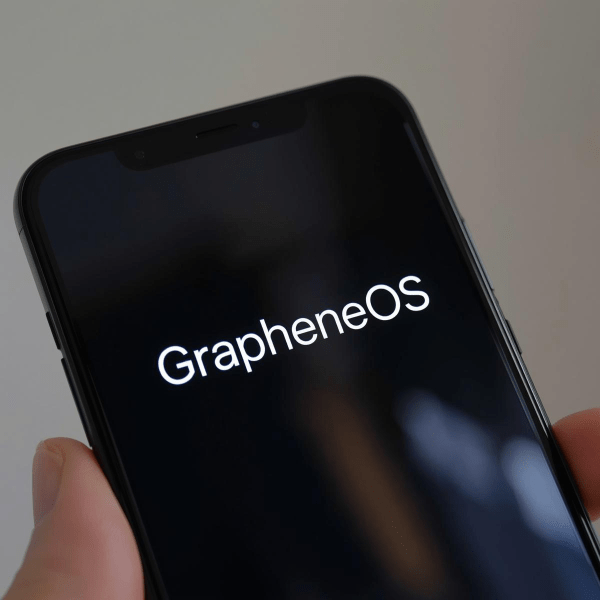 GrapheneOS on a mobile phone screen